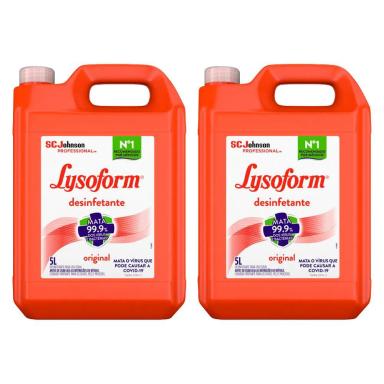 KIT 2 DESINFETANTE LYSOFORM USO GERAL ORIGINAL 5L
