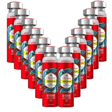 KIT COM 12 DESODORANTES ANTITRANSPIRANTE OLD SPICE PEGADOR 150ML