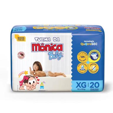 FRALDA TURMA DA MôNICA BABY JUMBO XG COM 20UN