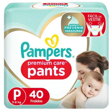 FRALDA PAMPERS  PREMIUM CARE PANTS P COM 40UN