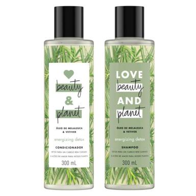 KIT SHAMPOO 300ML + CONDICIONADOR LOVE BEAUTY &amp;amp; PLANET ENERGIZING DETOX 300ML