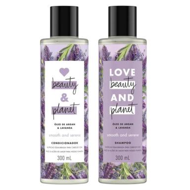 KIT SHAMPOO 300ML + CONDICIONADOR LOVE BEAUTY &amp;amp; PLANET SMOOTH AND SERENE 300ML