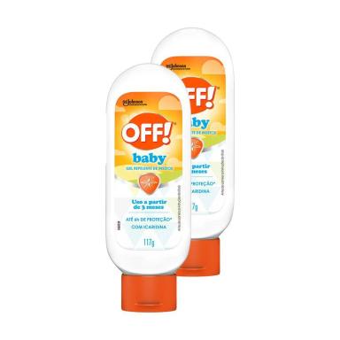 KIT 2 REPELENTE DE INSETOS GEL BABY OFF! 117G