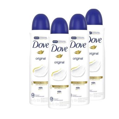 KIT 4 DESODORANTES DOVE ANTITRANSPIRANTE AEROSSOL ORIGINAL 150ML