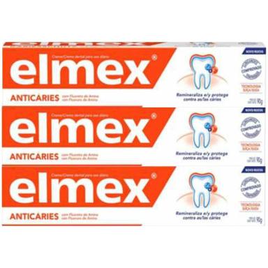 KIT C/ 3 CREMES DENTAL ELMEX 90G