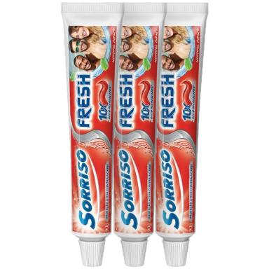 KIT C/ 3 CREMES DENTAL SORRISO FRESH MENTHOL IMPACT 90G