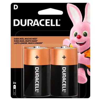 PILHA DURACELL ALCALINA GRANDE D COM 2 UNIDADES