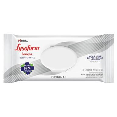LENçO UMEDECIDO LYSOFORM DESINFETANTE ORIGINAL COM 36 UNIDADES
