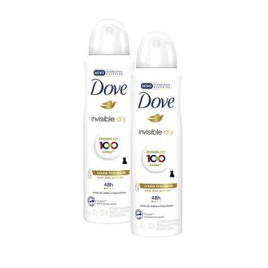KIT 2 DESODORANTES DOVE ANTITRANSPIRANTE AEROSSOL INVISIBLE DRY 150ML