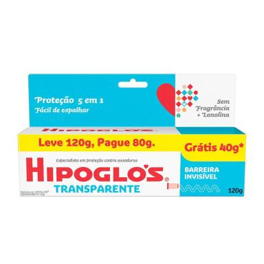 CREME PREVENTIVO CONTRA ASSADURAS HIPOGLóS TRANSPARENTE 120G