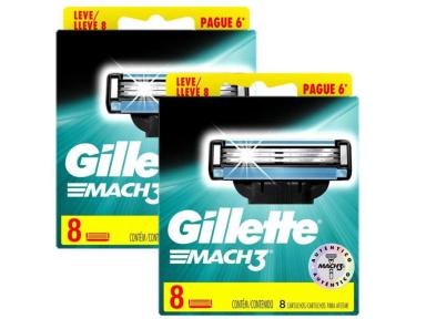 KIT COM 16 CARGAS GILLETTE MACH3 REGULAR