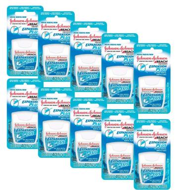 KIT 10 FIO DENTAL REGULAR REACH EXPANSION PLUS JOHNSON'S 50M