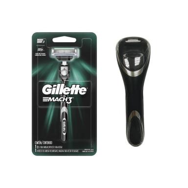 KIT APARELHO DE BARBEAR GILLETTE MACH3 + PORTA APARELHO GILLETTE