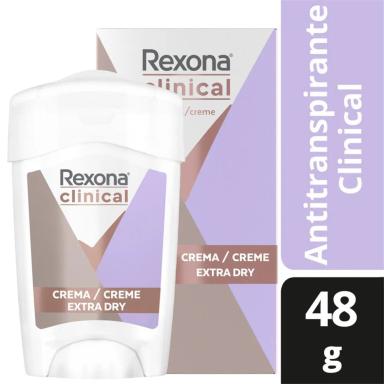DESODORANTE ANTITRANSPIRANTE REXONA FEMININO CLINICAL EXTRA DRY 48G