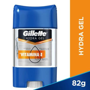 DESODORANTE GEL ANTITRANSPIRANTE GILLETTE  HYDRA GEL VITAMINA E 82G