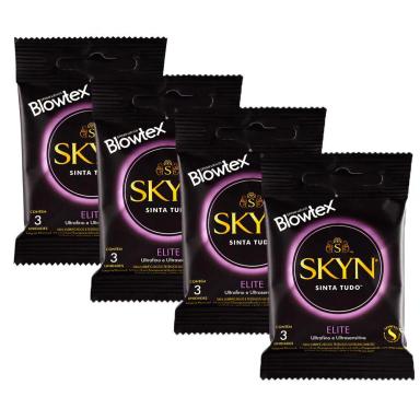 KIT COM 4 PRESERVATIVO SKYN ELITE C/ 3 UN CADA