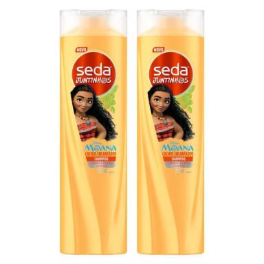 KIT 2 SHAMPOOS SEDA INFANTIL MOANA JUNTINHOS CACHOS ENCANTADOS 300ML CADA