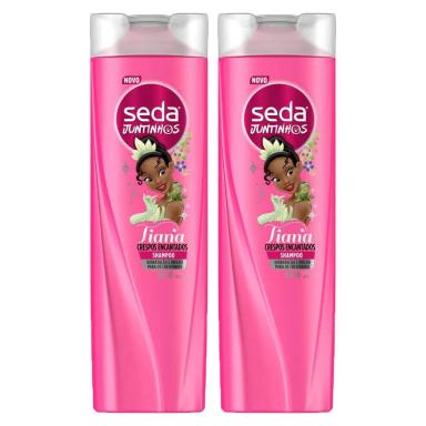 KIT 2 SHAMPOOS SEDA INFANTIL TIANA JUNTINHOS CRESPOS ENCANTADOS 300ML CADA