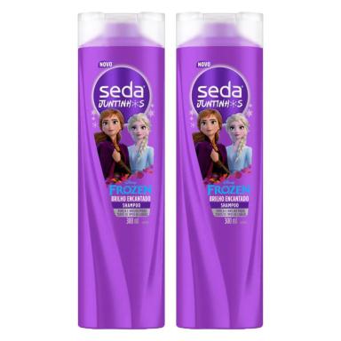 KIT 2 SHAMPOOS SEDA INFANTIL FROZEN JUNTINHOS BRILHO ENCANTADO 300ML CADA