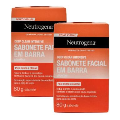 KIT 2 SABONETES FACIAL NEUTROGENA DEEP CLEAN 80G