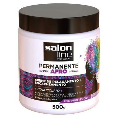 CREME DE RELAXAMENTO PERMANENTE AFRO SALON LINE 500G