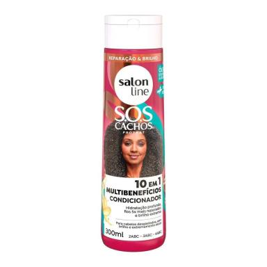 SALON LINE, CONDICIONADOR, SOS CACHOS, + PODEROSOS, VEGANO - CABELOS ONDULADOS, CACHEADOS E CRESPOS, 300 ML