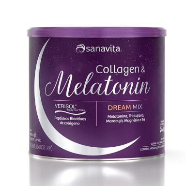 COLLAGEN &amp;amp; MELATONIN COLáGENO COM MELATONINA - SABOR MARACUJá E CAPIM LIMãO. 240G