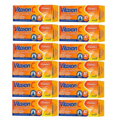 KIT C12 SUPLEMENTO VITAMINA C LARANJA VITAXON C10 - AIRELA