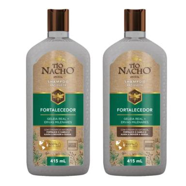 KIT COM 2 SHAMPOO ANTIQUEDA FORTALECEDOR 415ML – TíO NACHO