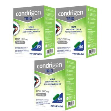 KIT C3 SUPLEMENTO CONDRIGEN TRIO MSM 900MG C60– MAXINUTRI