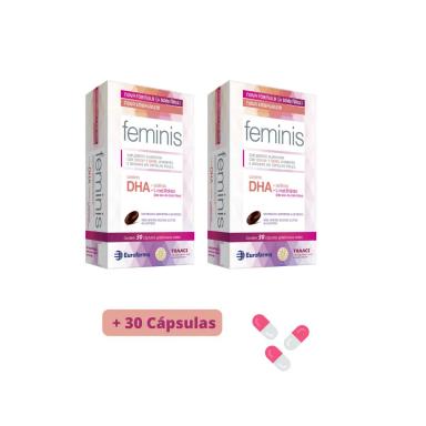 KIT 2 CXS + 30 SUPLEMENTO FEMINIS ÔMEGA 3 DHA - EUROFARMA