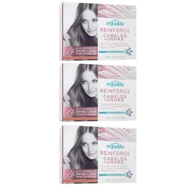 KIT C3 SUPLEMENTO REINFORCE CABELOS E UNHAS C30– EQUALIV
