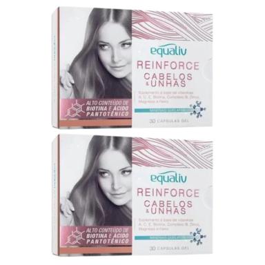 KIT C2 SUPLEMENTO REINFORCE CABELOS E UNHAS C30– EQUALIV