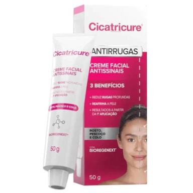 CREME FACIAL ANTIRRUGAS ANTISSINAIS 50G – CICATRICURE