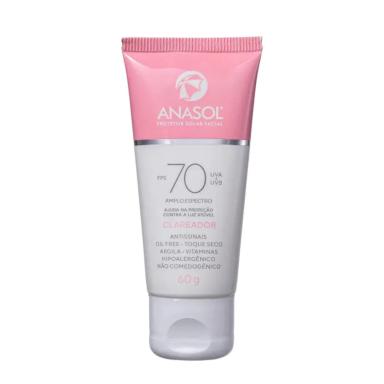 PROTETOR SOLAR FACIAL CLAREADOR FPS70 60G – ANASOL