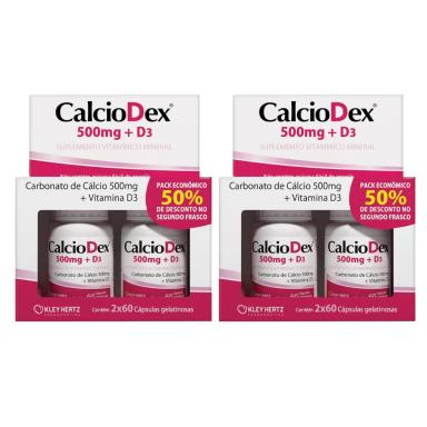 KIT C2 SUPLEMENTO CALCIODEX 500MG TOTAL 240 CAP - KLEY HERTZ