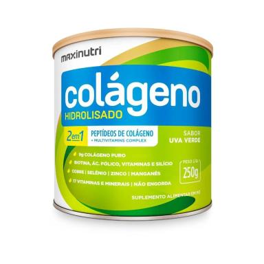 COLáGENO HIDROLISADO 2EM1 - (250G )- UVA VERDE - MAXINUTRI