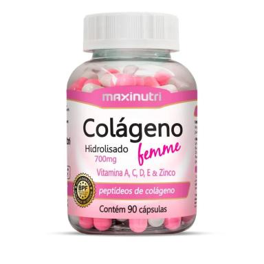 COLáG HIDROLISADO FEMME + VIT. A,C,D,E E ZINCO - 90 CáPS. MAXINUTRI