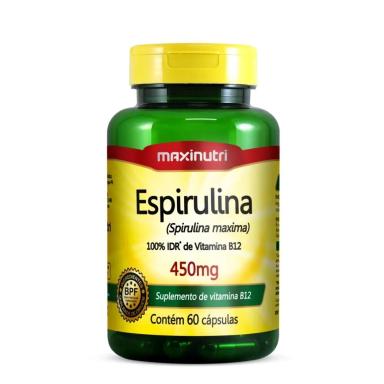 ESPIRULINA 450MG - 60 CáPS MAXINUTRI