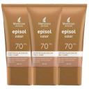 3 Protetor Solar Episol Color Tom 2 - Claro Fps 70 Com 40ml