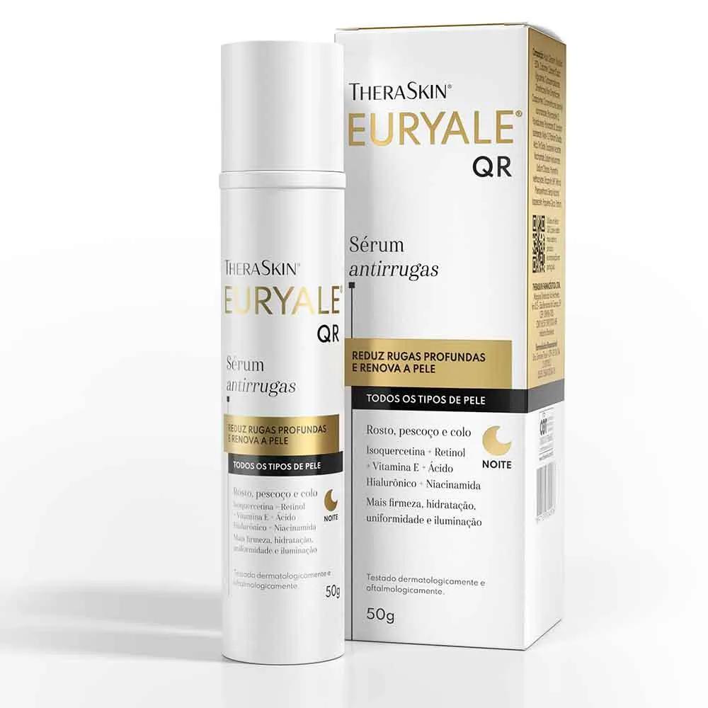 KIT SéRUM ANTI IDADE EURYALE QR THERASKIN 50G E KIT SABONETE ÍNTIMO FLORACYD SENSITIVA 2 UNIDADES DE 200ML CADA