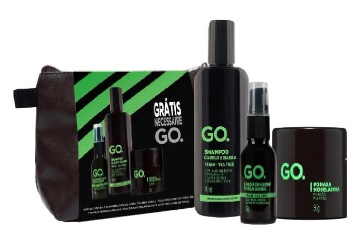 KIT GO NECESSAIRE SHAMPOO POMADA OLEO TEA TREE