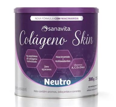 COLáGENO SKIN NEUTRO COM NIACINAMIDA SANAVITA 300G
