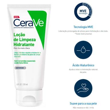 CERAVE - LOçãO DE LIMPEZA HIDRATANTE - 200ML