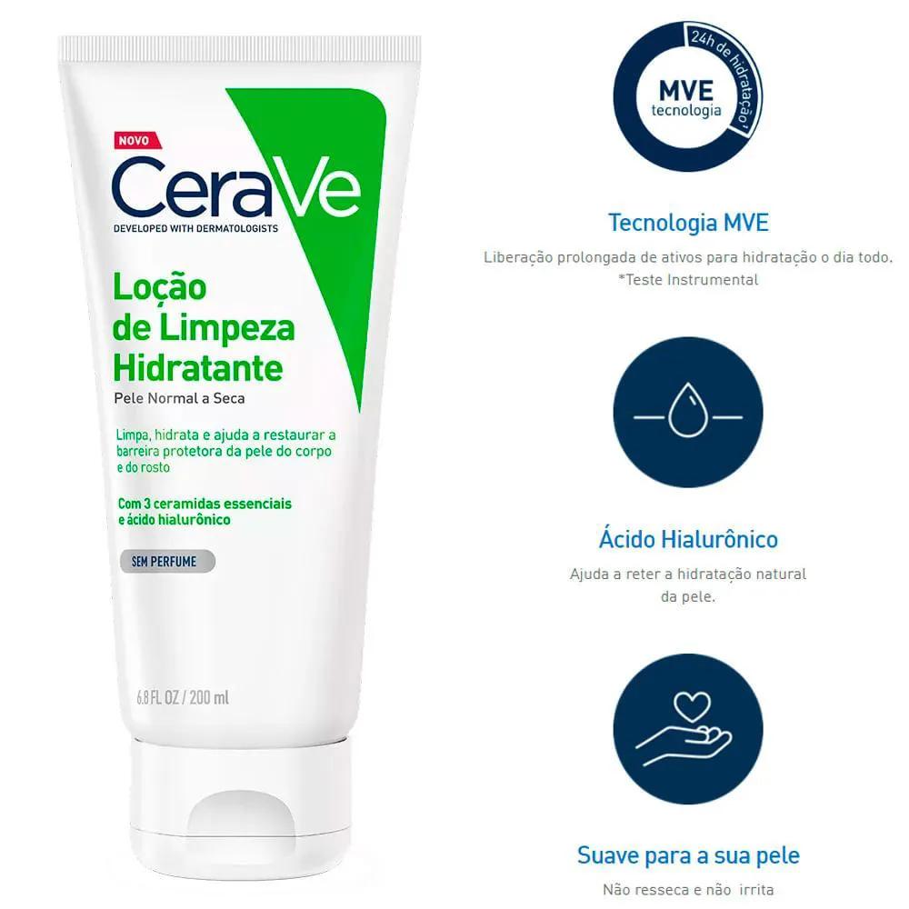 CERAVE - LOçãO DE LIMPEZA HIDRATANTE - 200ML