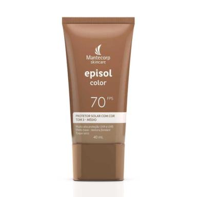 Mantecorp Episol Color Tom 3 Médio FPS 70 - Protetor Solar Facial com Cor 40ml