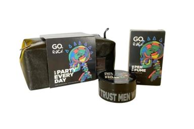 KIT NECESSAIRE PERFUME E POMADA GO ROCK