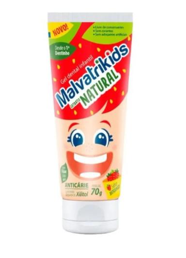 GEL DENTAL INFANTIL MALVATRIKIDS MORANGO 70G