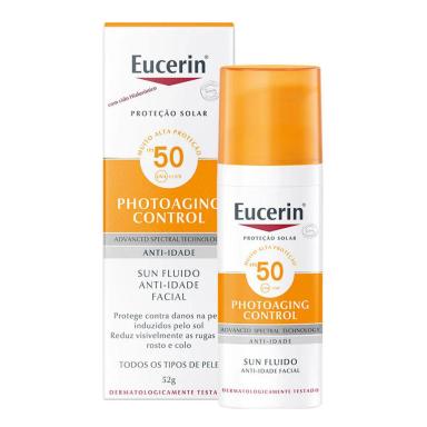 PROTETOR SOLAR FACIAL EUCERIN - SUN FLUIDO ANTI-IDADE FPS 50 - 50ML