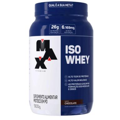 MAX TITANIUM ISO WHEY PROTEíNAS EM POTE DE 900G Chocolate